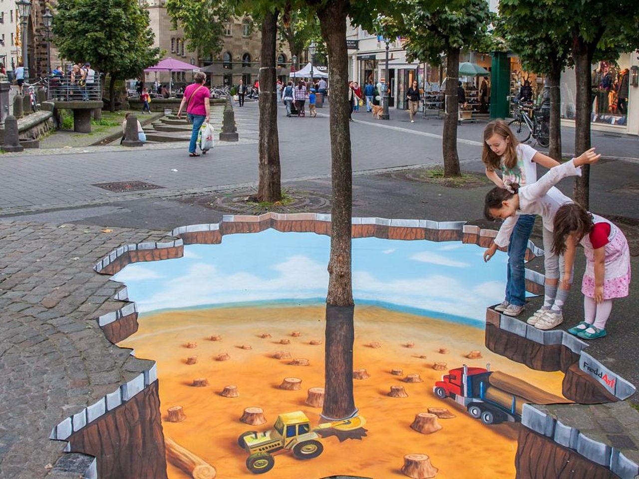 3D-Streetart ©OroVerde Aktionen für Kids